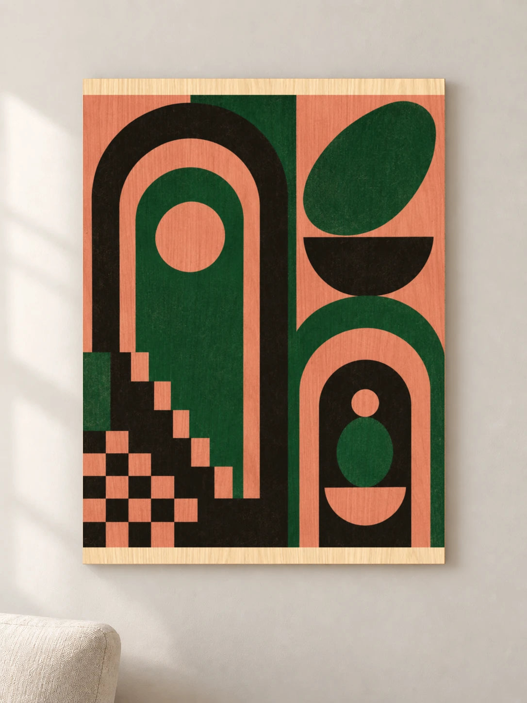 אות ורוד — תמונה לבית — wood — minimal-room-v3