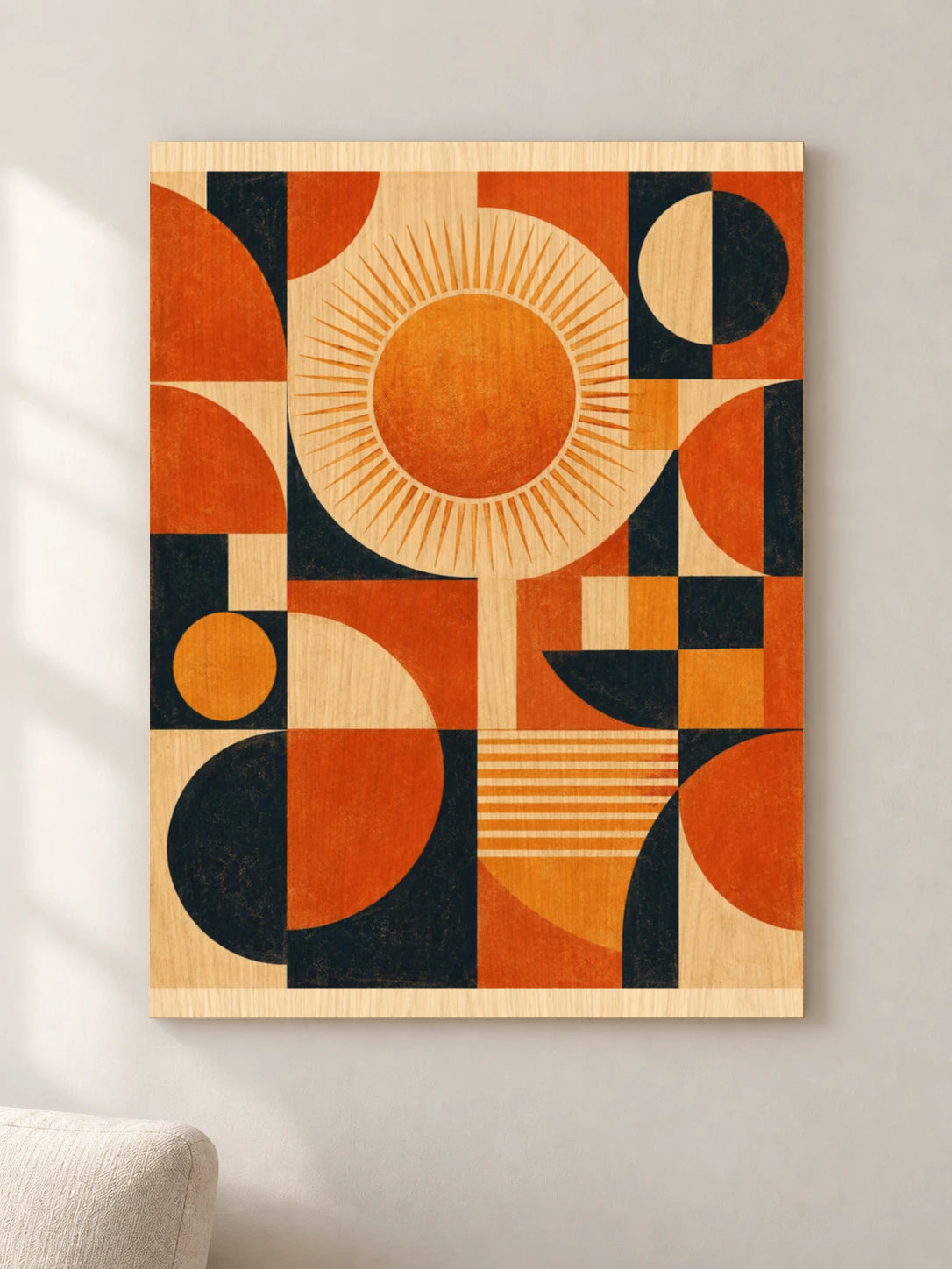 פסיפס של שמש — תמונה לבית — wood — minimal-room-v3