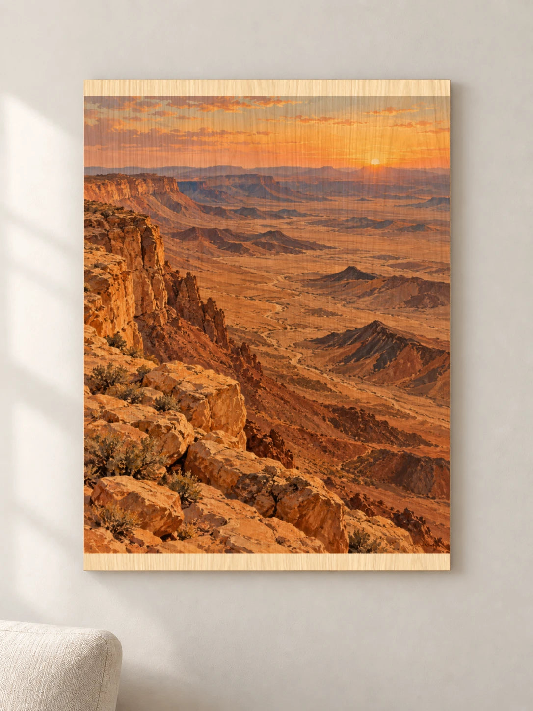 זריחה במכתש רמון — תמונה לבית — wood — minimal-room-v3