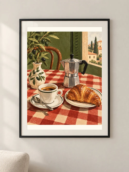 בוקר של אספרסו — תמונה לבית — framed — minimal-room-v3
