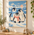 דוגמה לסגנון האיור — המשפחה שלכם בחורף — איור מתמונה