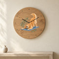 שעון עץ — גולדן ביוגה — room — oak-clock-room-v1