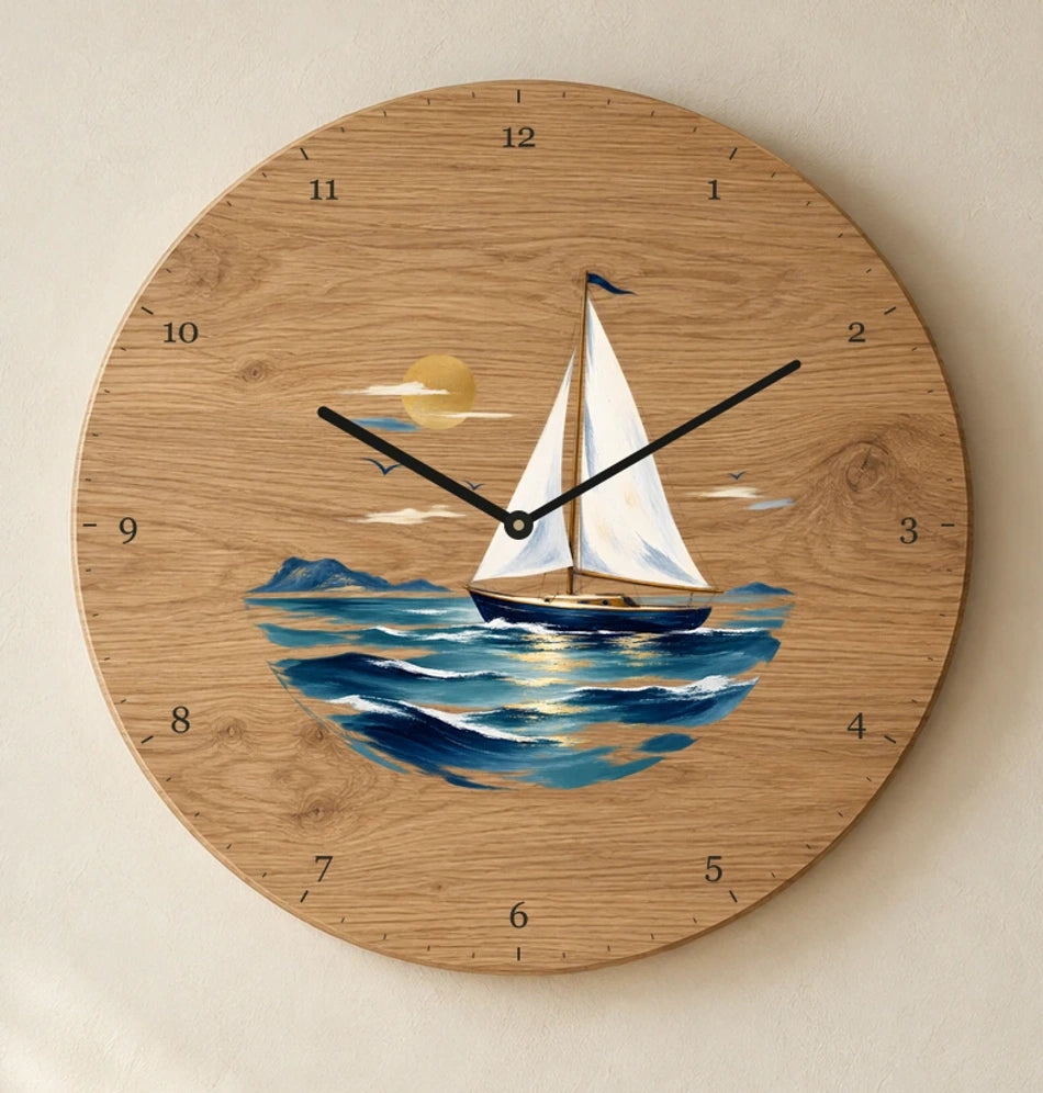 שעון עץ — מפרשית — detail — oak-clock-room-v1