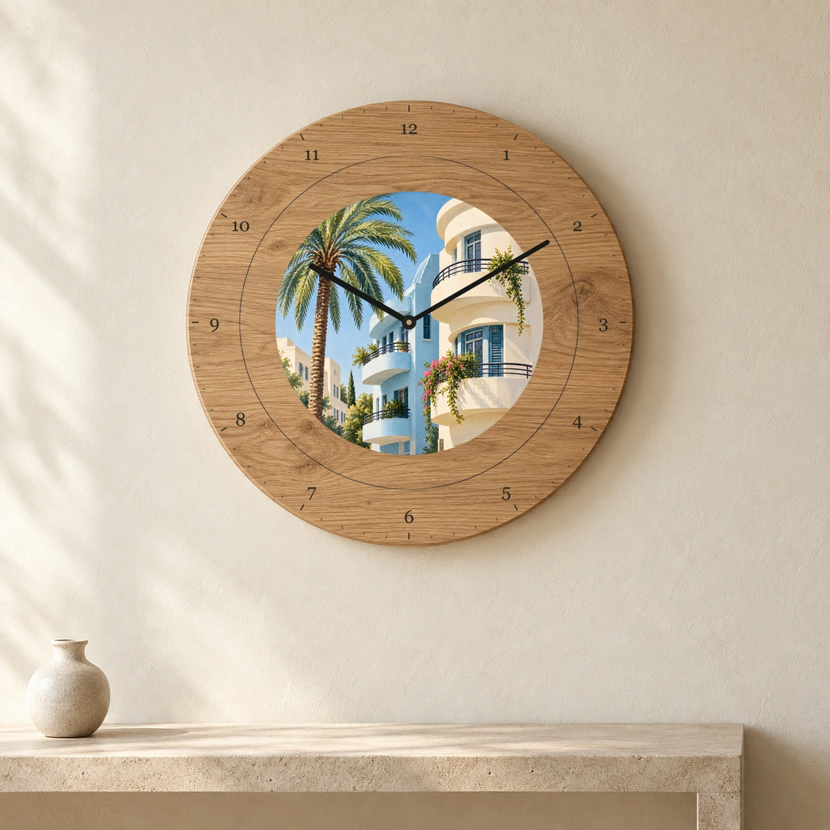 שעון עץ — תל אביב — room — oak-clock-room-v1