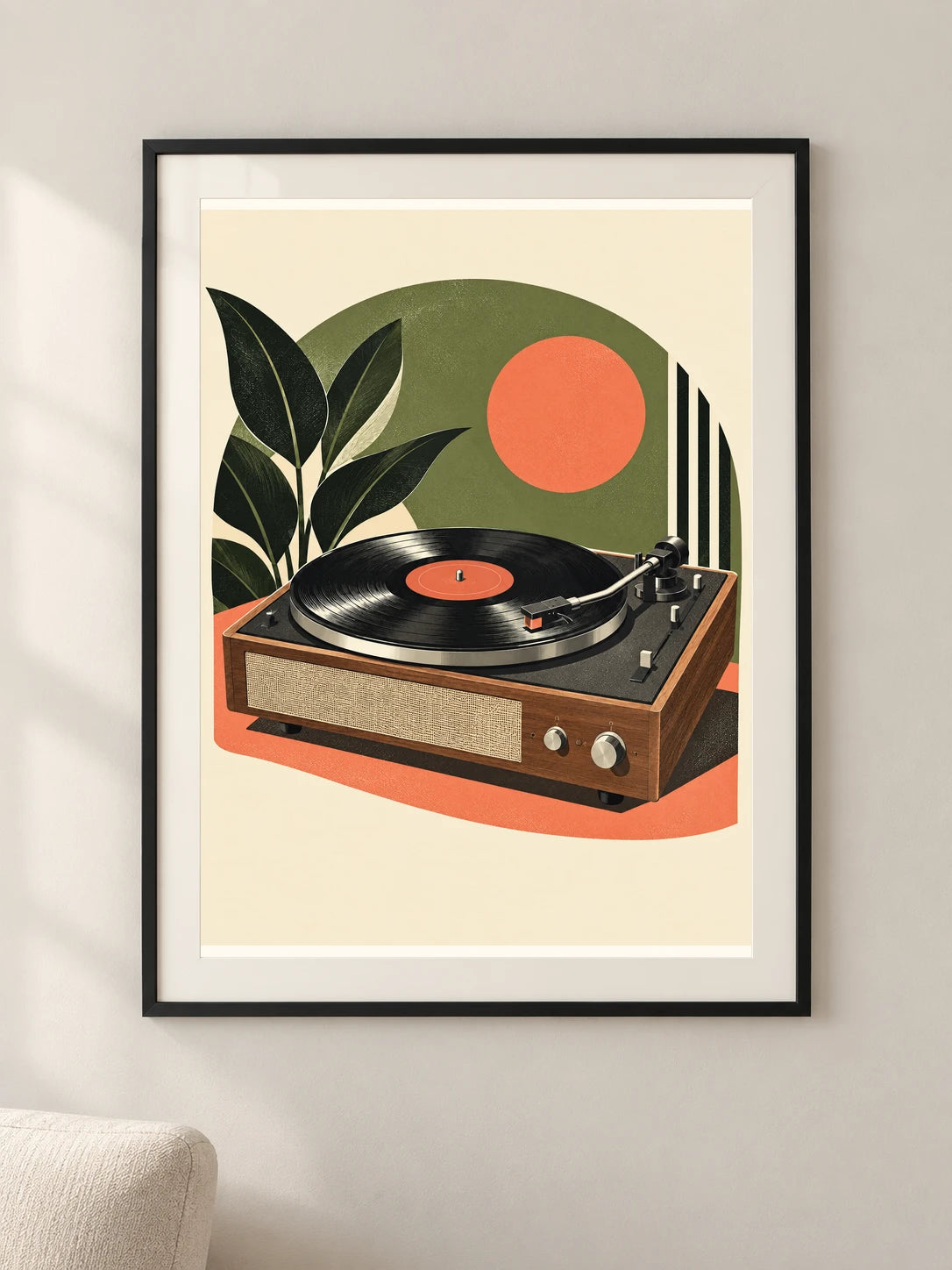האובייקט שלכם בפוסטר רטרו — עם טקסט אישי — framed — minimal-room-v3
