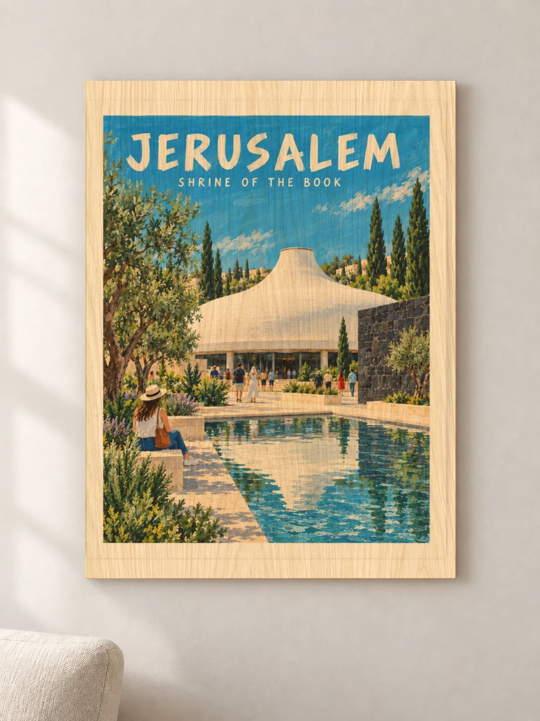 היכל הספר בירושלים — פוסטר מאויר — wood — minimal-room-v3
