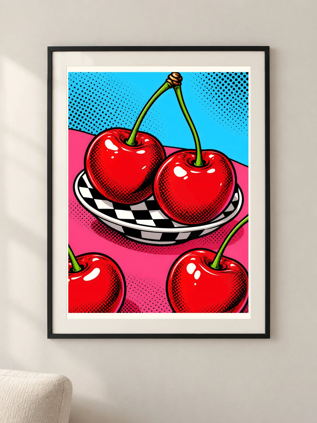 דובדבנים בקול רם — פוסטר אמנות מקורי — framed — minimal-room-v3