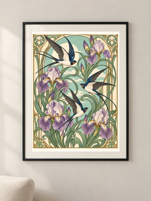 אביב מעוגל — פוסטר אמנות מקורי — framed — minimal-room-v3