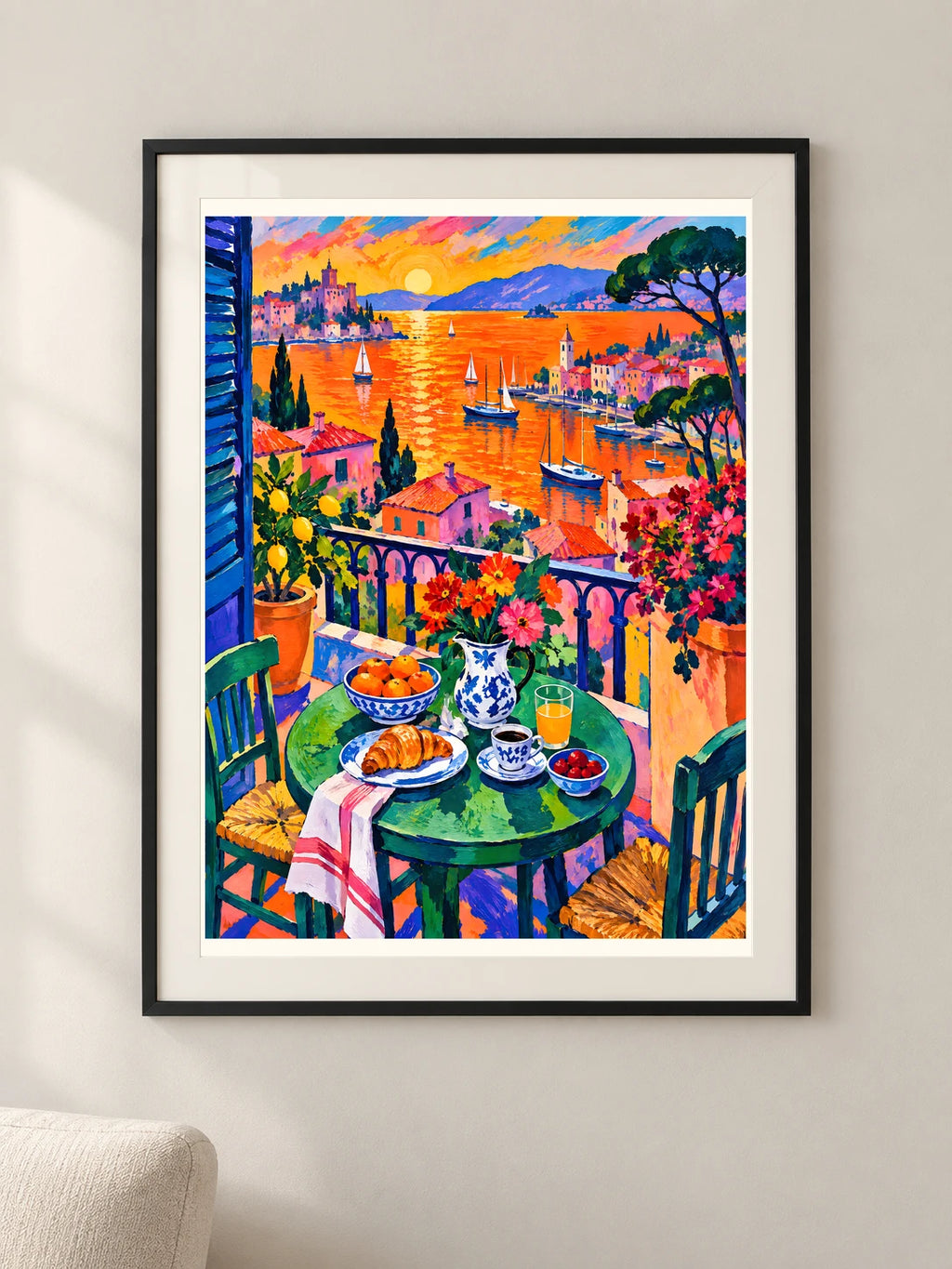 מרפסת פראית — פוסטר אמנות מקורי — framed — minimal-room-v3