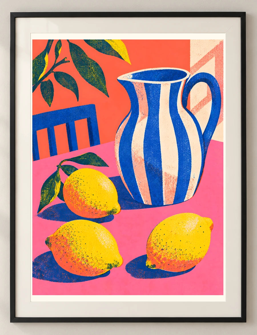 לימונים של קיץ — פוסטר אמנות מקורי — detail — minimal-room-v3