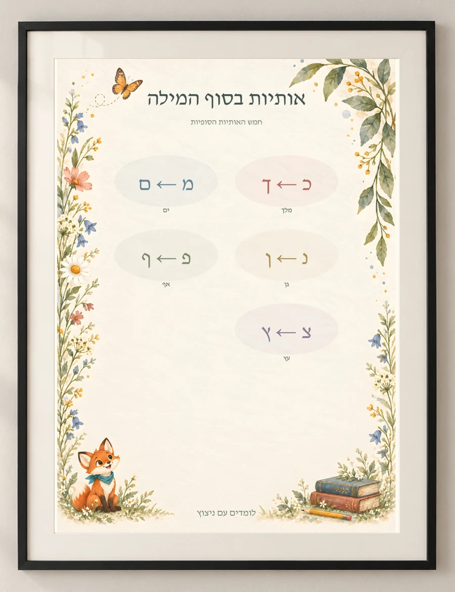 אותיות בסוף המילה — detail — minimal-room-v3