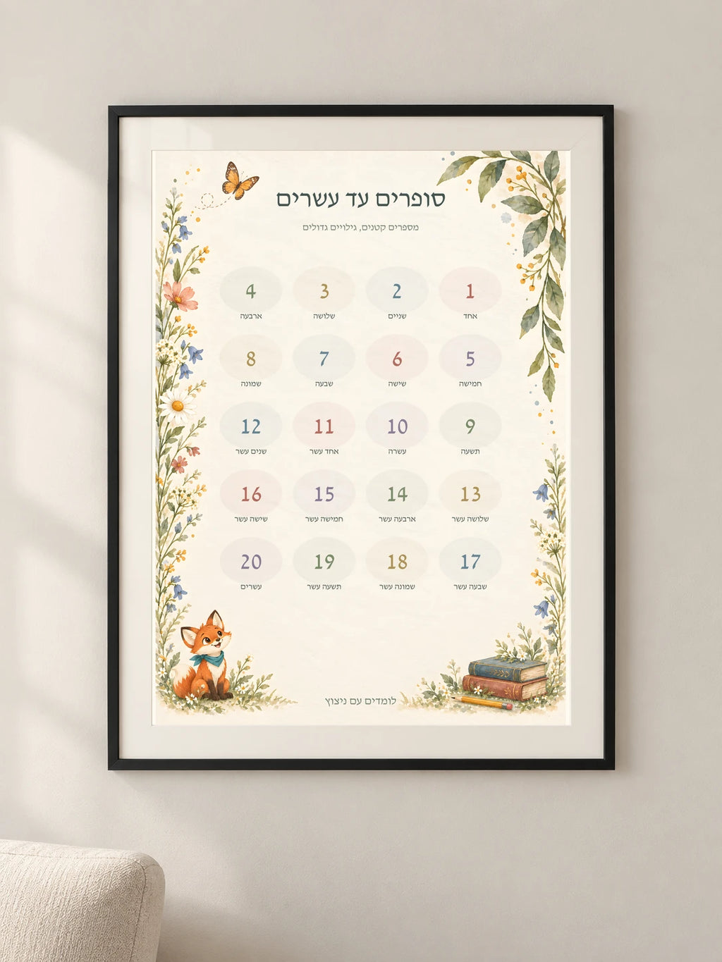 סופרים עד עשרים — framed — minimal-room-v3