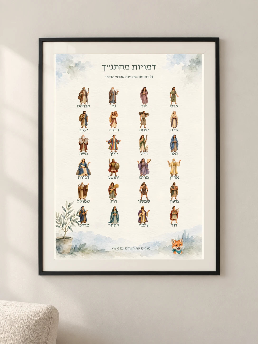 דמויות מהתנ״ך — framed — minimal-room-v3