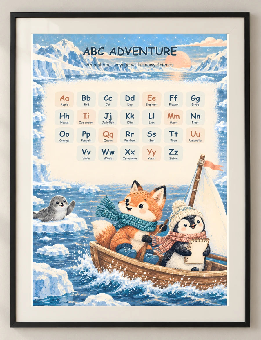 ABC Adventure — מסע אותיות בשלג — detail — minimal-room-v3