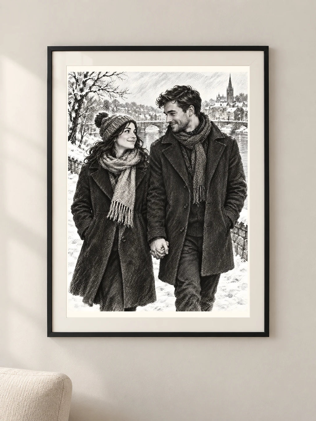 רגע קרוב — פוסטר אמנות מקורי — framed — minimal-room-v3