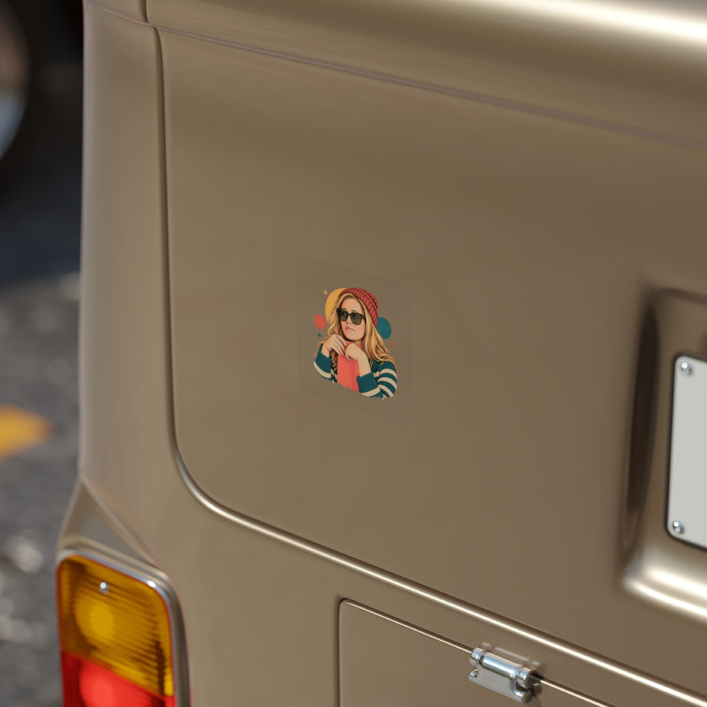מדבקה שקופה מרובעת — תמונת אווירה של המוצר